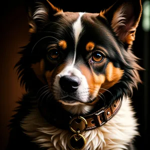 Adorable Border Collie Puppy: Purebred Canine Pet Portrait