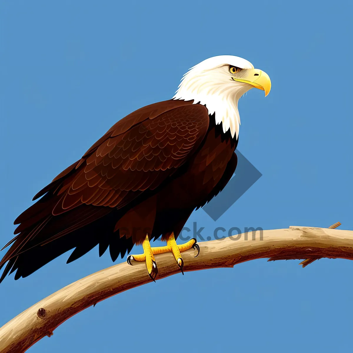 Picture of Wild Bald Eagle with Piercing Eyes