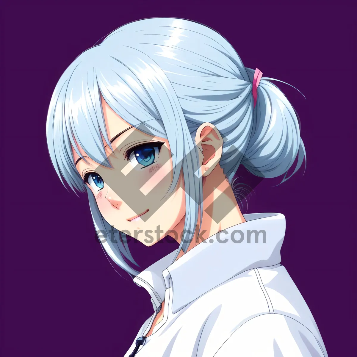 Picture of Stylish Cartoon Model with Sexy Hair