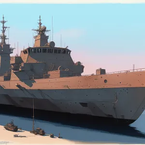 Seafaring Cargo Vessel at Harbor - Ship, Oil Tanker, Transport