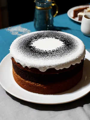 Delicious chocolate pastry with cappuccino