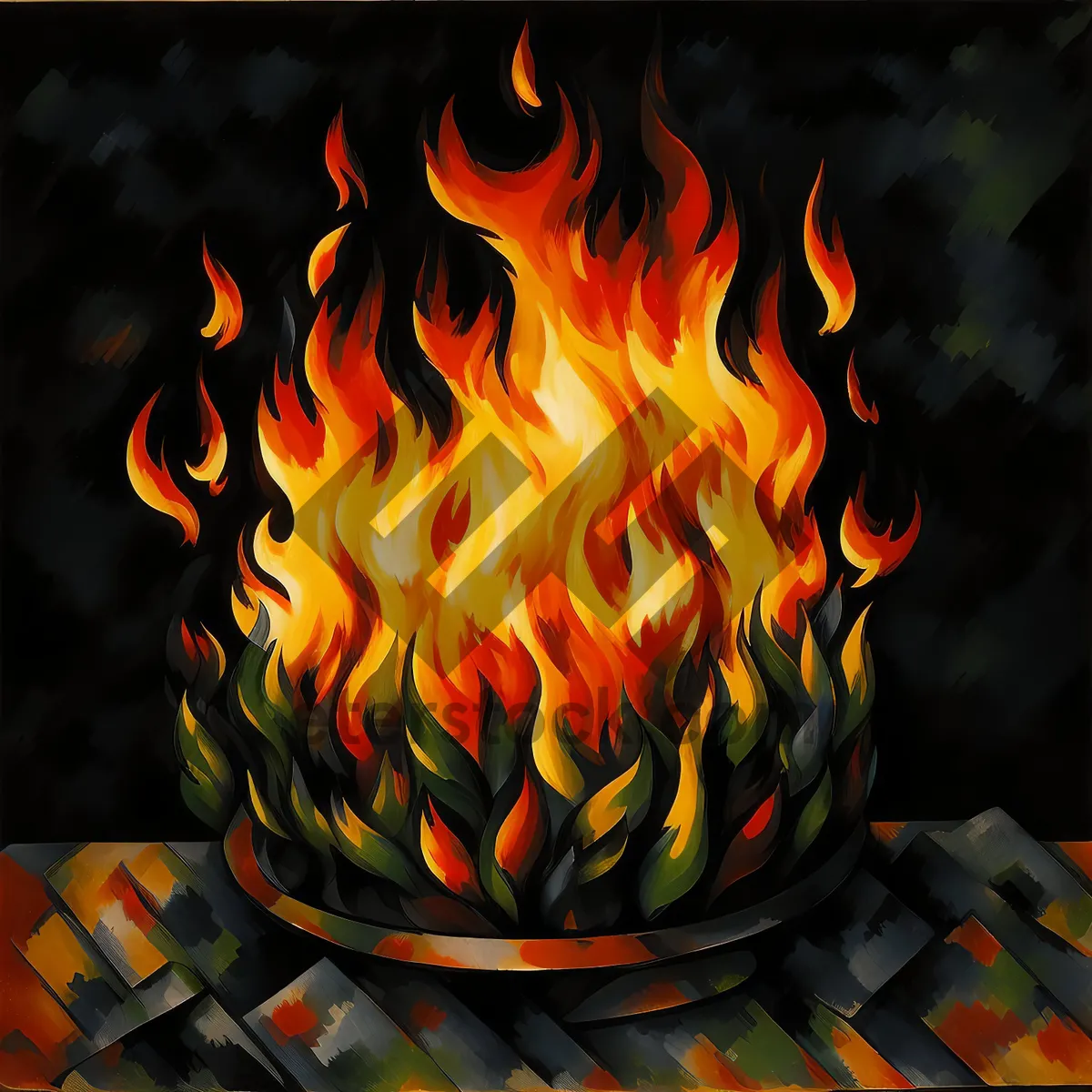 Picture of Fiery Inferno of Heat and Flames