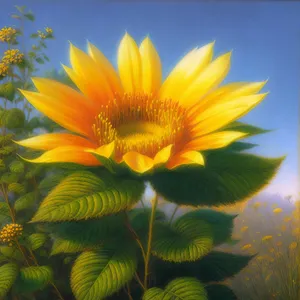 Vibrant Sunflower Blossom in a Sunny Garden