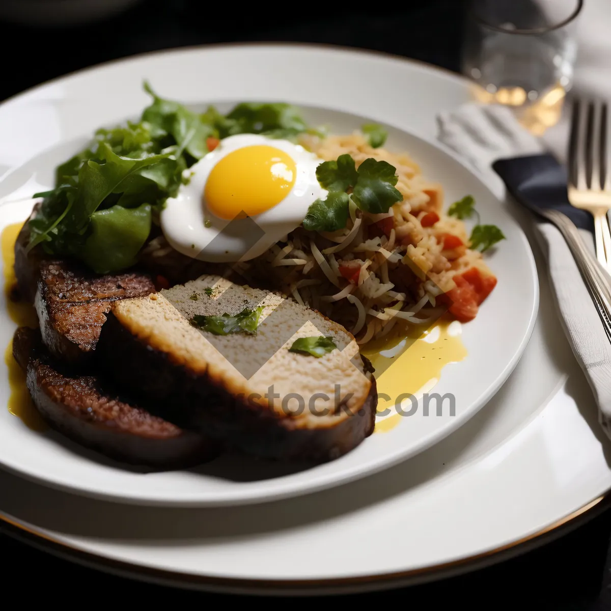 Picture of Delicious Grilled Beef Salad with Fresh Vegetables