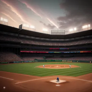 Summer Sports Stadium With Lush Green Landscape