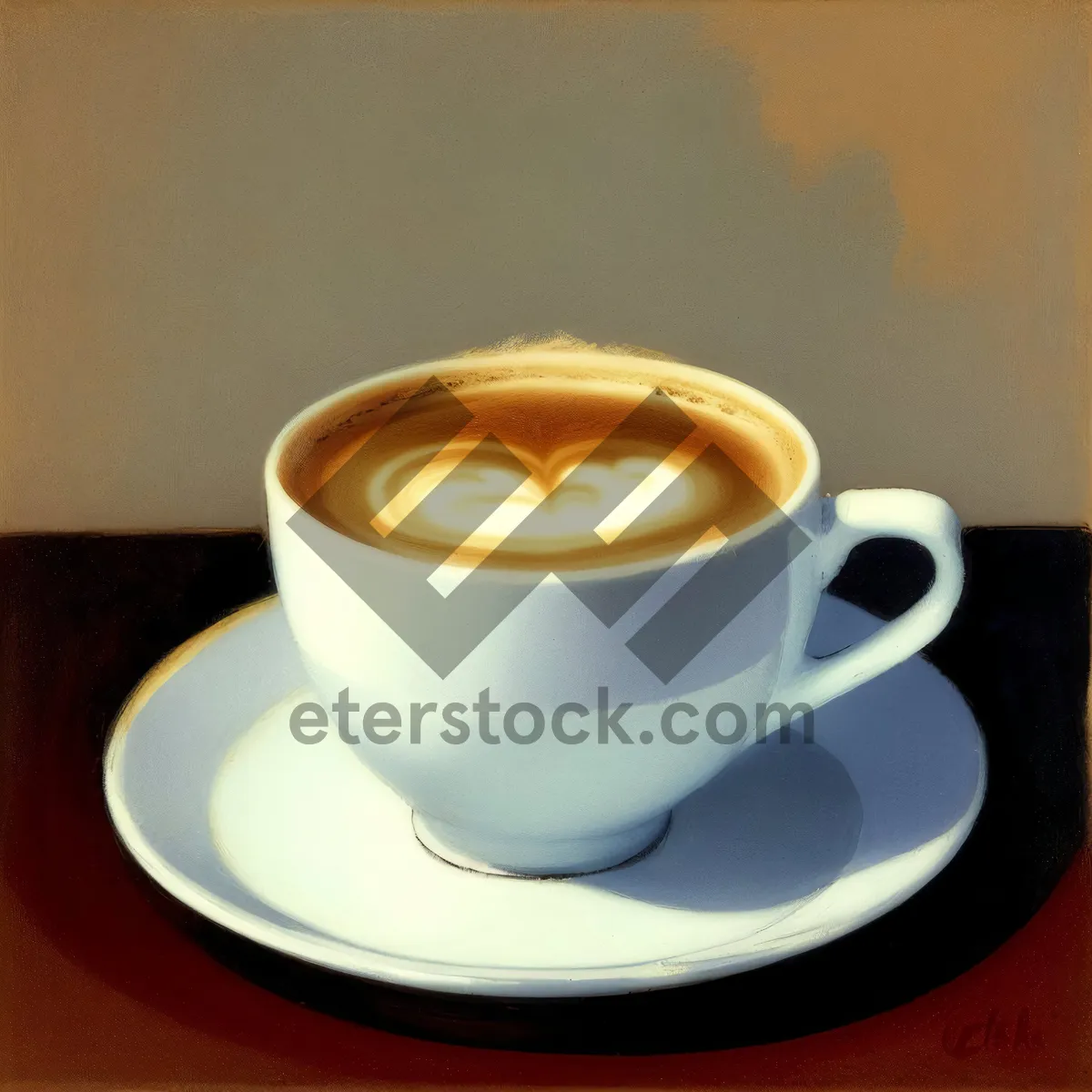 Picture of Breakfast Brew: Aromatic Cup of Coffee on Table