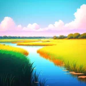 Colorful Sunset over Reflective Water