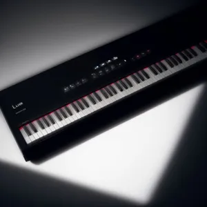 Black Synth Keyboard: Electronic Musical Instrument Equipment