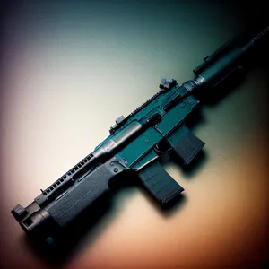 Metallic Assault Rifle - Powerful Automatic Firearm