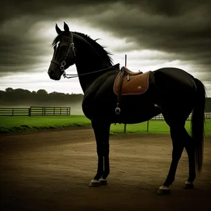 Thoroughbred Stallion: Majestic Equine Vaulting Horse