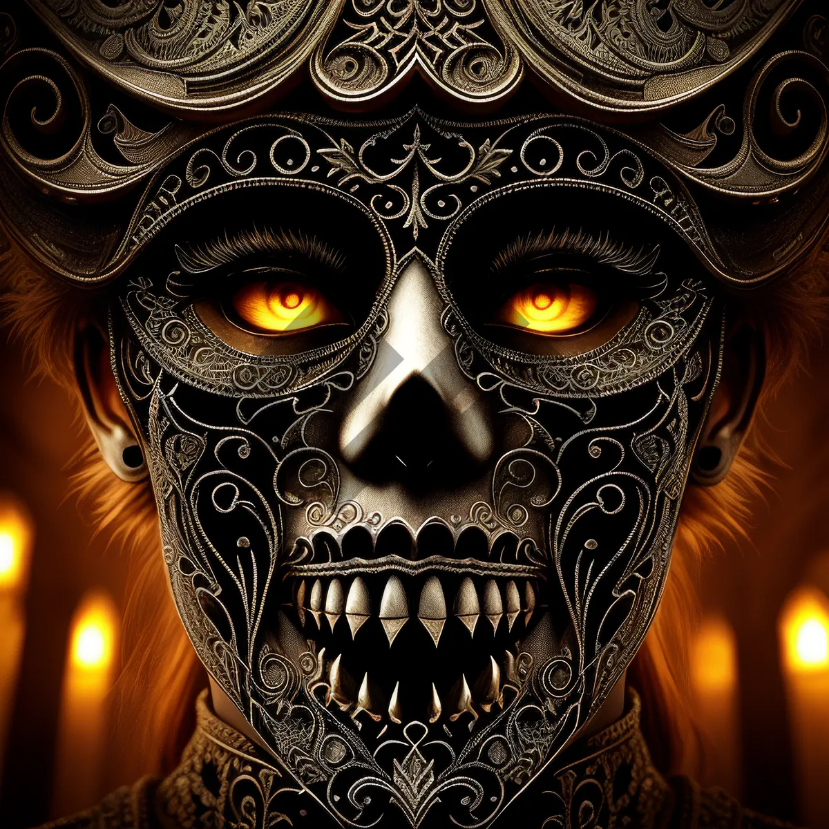 Picture of Venetian Pirate Mask - Stunning Masquerade Fashion Portrait