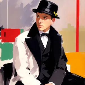 Successful business executive wearing suit and smiling