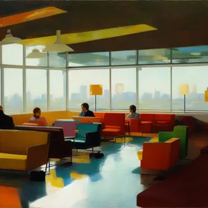 Modern Classroom Interior with Stylish Furniture