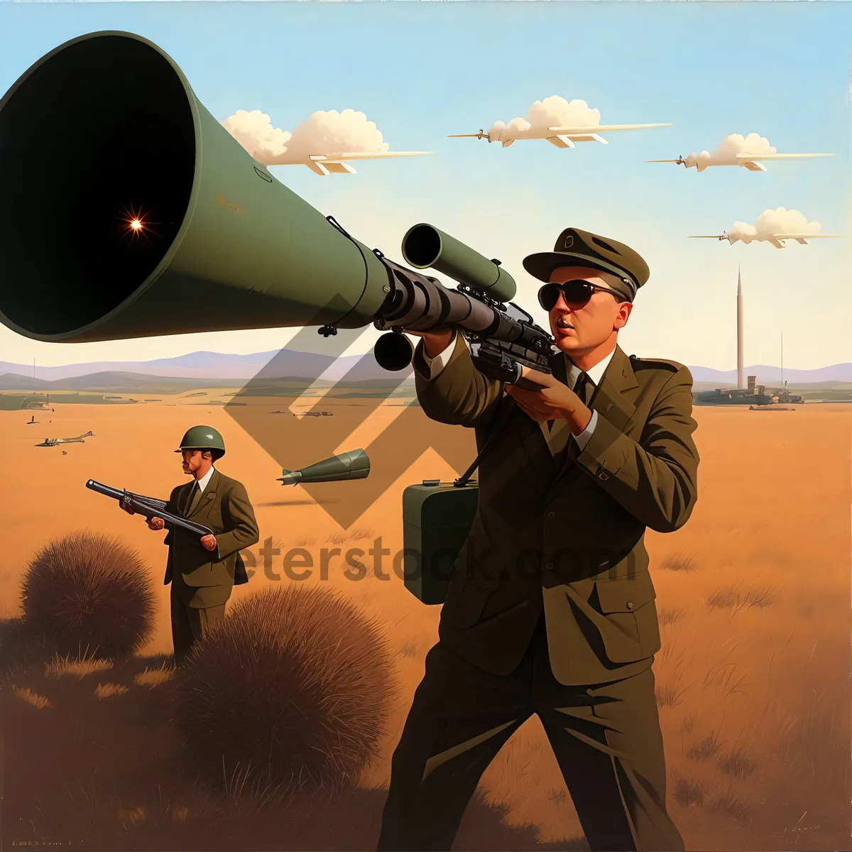 Picture of Sky High Man with Megaphone