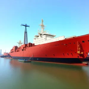 Ocean Transport: Cargo Ship and Port