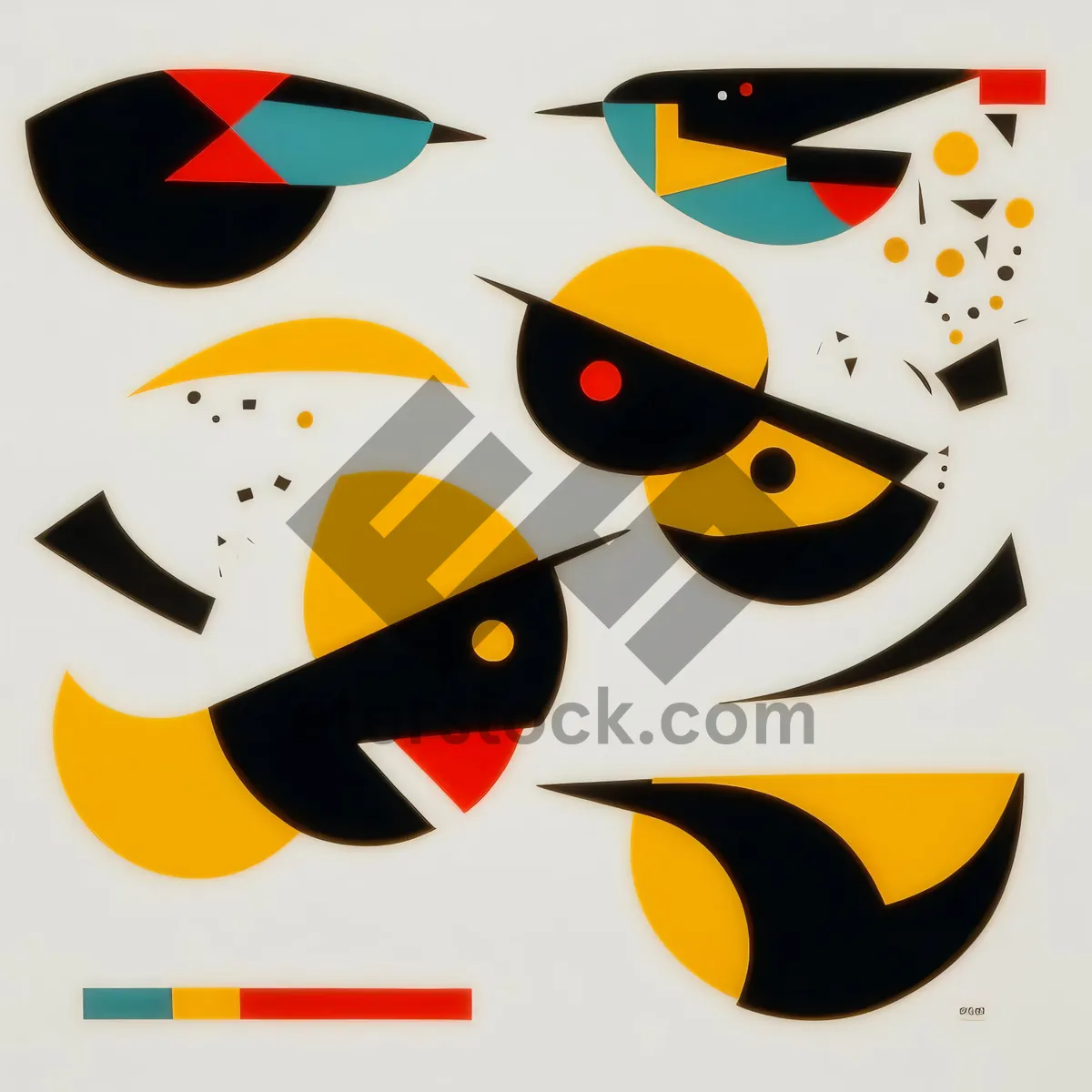 Picture of Colorful Cartoon Set of Symbol Icons - Art Collection