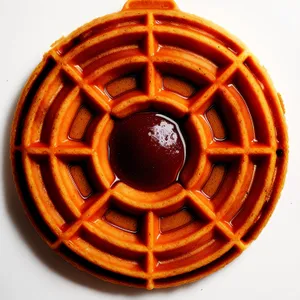 Delicious Chocolate Syrup Circle: Sweet 3D Candy Confectionery