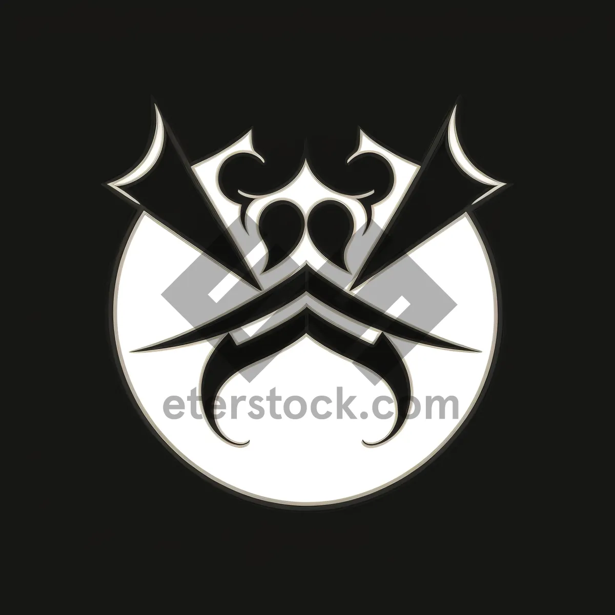 Picture of Black Pirate Symbol: Graphic Heraldry Art Design