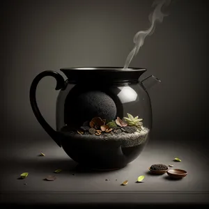 Steamy Morning Brew in Chinese Ceramic Cup