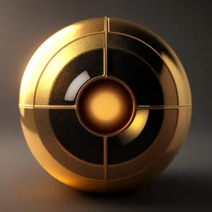 3D Acoustic Music Button Icon