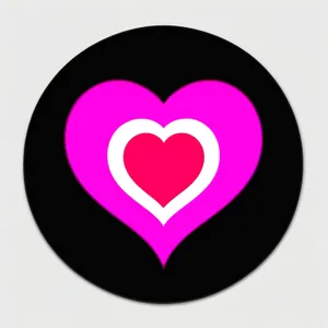 Glossy Heart Icon for Valentine's Web Design