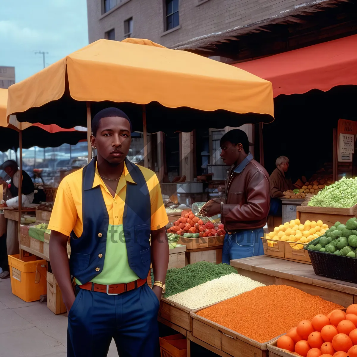 Picture of Fresh Fruit Stall at Vibrant Market