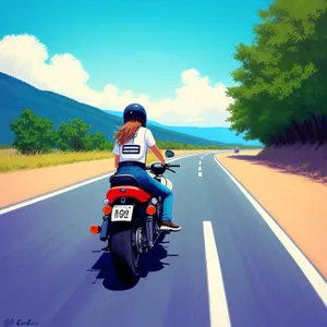 Speedy Motorcycle Racing on Open Road