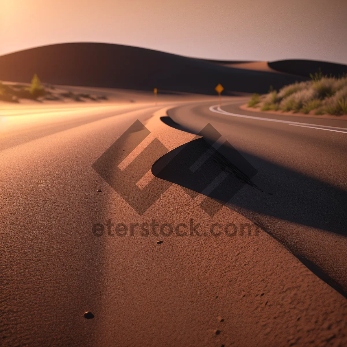 Picture of Desert Drive: Endless Sands and Open Horizons