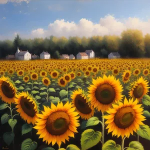 Bright Summer Sunflowers in a Vibrant Field