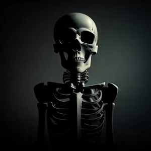 Spine-chilling Skull Sculpture: Anatomical Horror in 3D