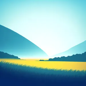 Serenity at Sunset: Tranquil Summer Landscape