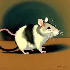 Adorable Furry Pet Mouse with Whiskers