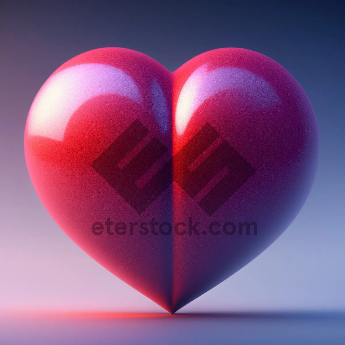 Picture of Shiny Heart Icon - Colorful, Bright Love Symbol