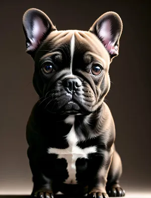 Brown Bulldog Puppy - Adorable Purebred Canine Portrait