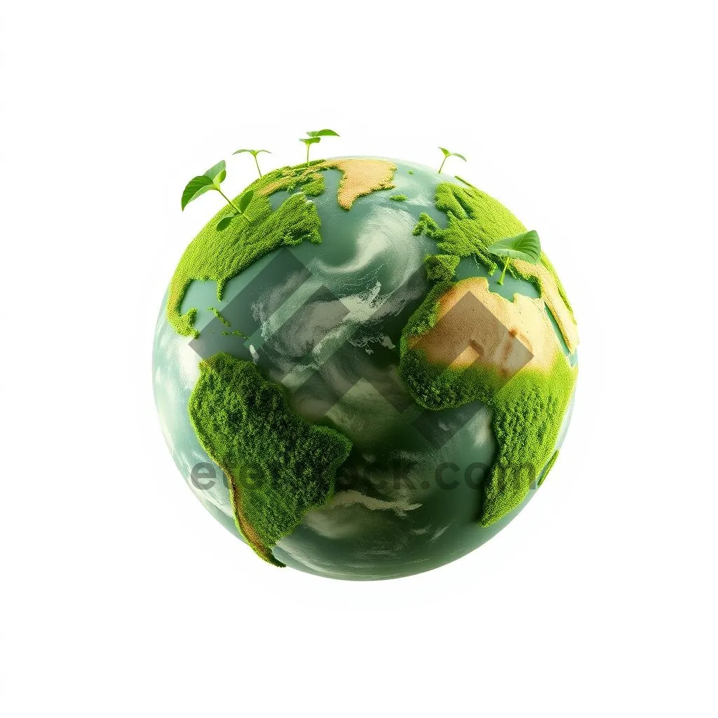 Picture of Globe Planet Earth Map 3D Icon Graphic