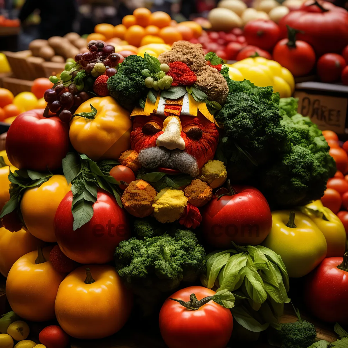 Picture of Fresh Colorful Vegetable Salad with Organic Ingredients