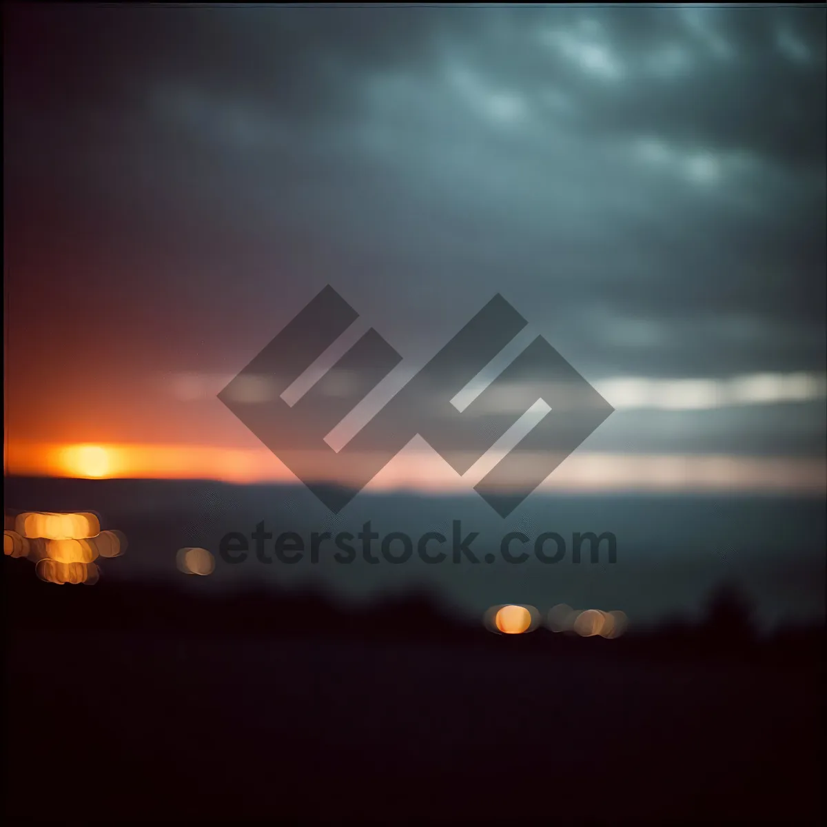 Picture of Vibrant Sunset Over Calm Ocean