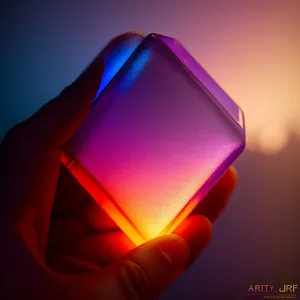 Shiny Glass Laser Icon - 3D Optical Device Symbol