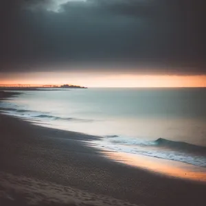 Serenity Over the Azure Waters