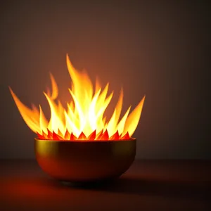 Blazing Fire Icon: Intense Flames and Hot Embers