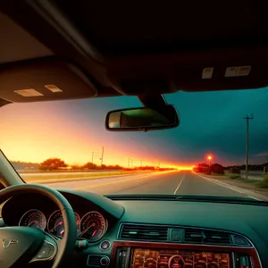 High-Speed Cockpit View on the Highway