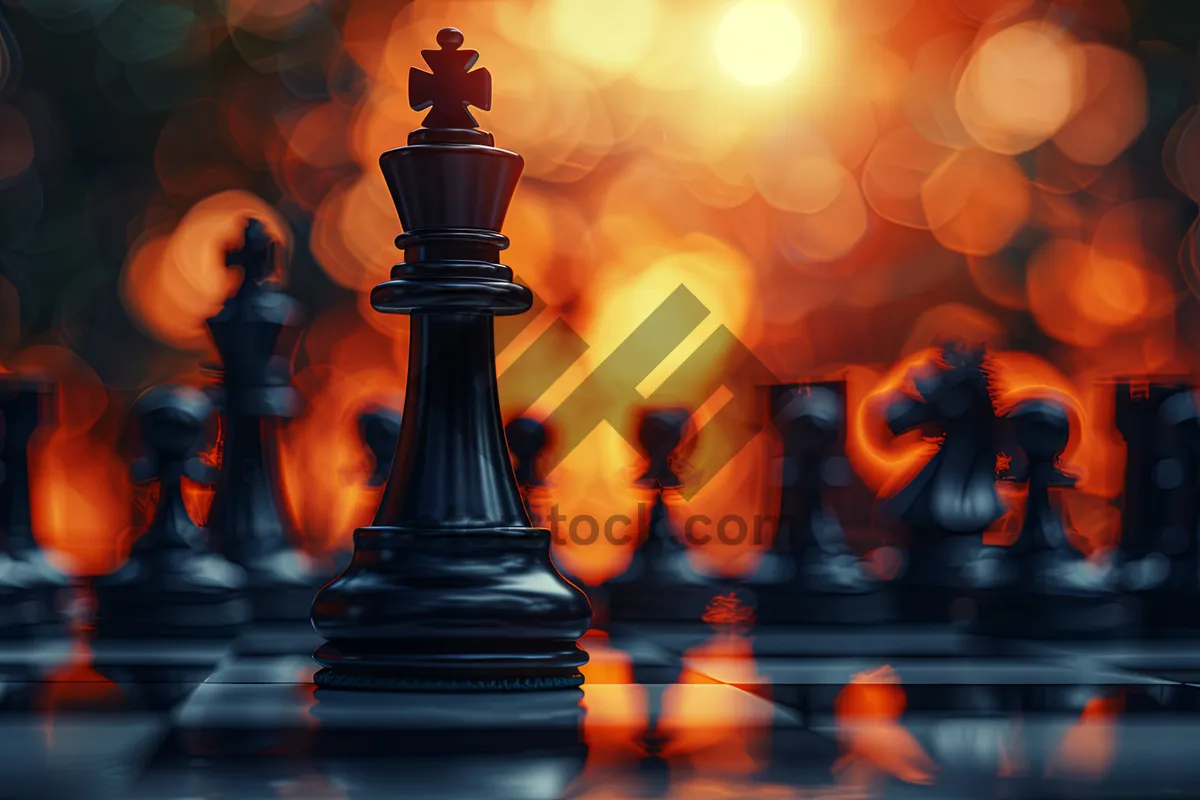 Picture of Black King and Pawn in Cemetery Chess Battle