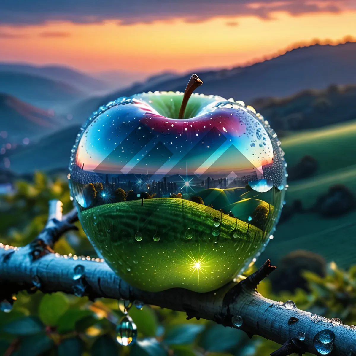Picture of Fresh Apple Beetle Healthy Diet Fruit Hip