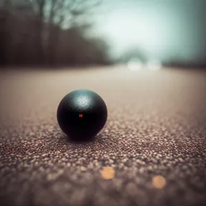 Blueberry Balls on Shiny Pool Table