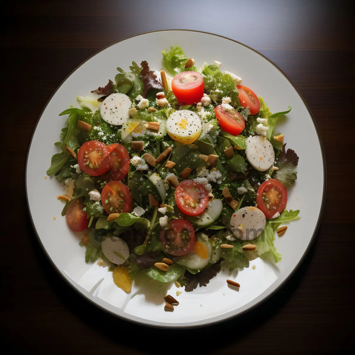 Picture of Gourmet Grilled Vegetable Salad with Chickpeas and Cheese