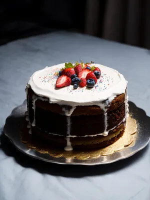 Delicious Berry Trifle with Chocolate Sauce