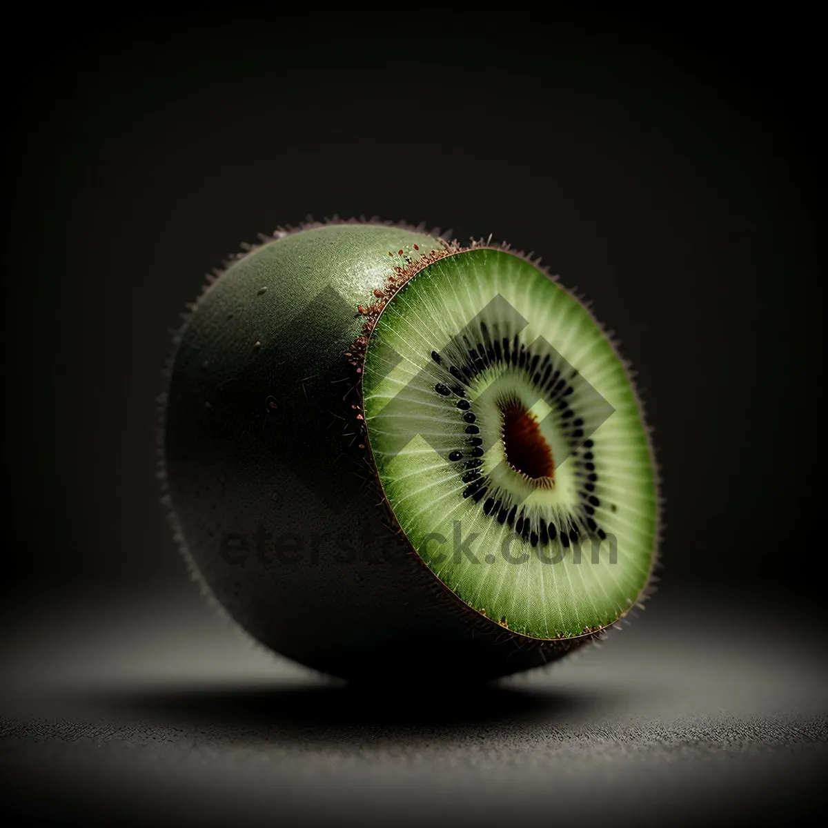 Picture of Ripe Kiwi Slice: Juicy and Nutritious Tropical Fruit Dessert