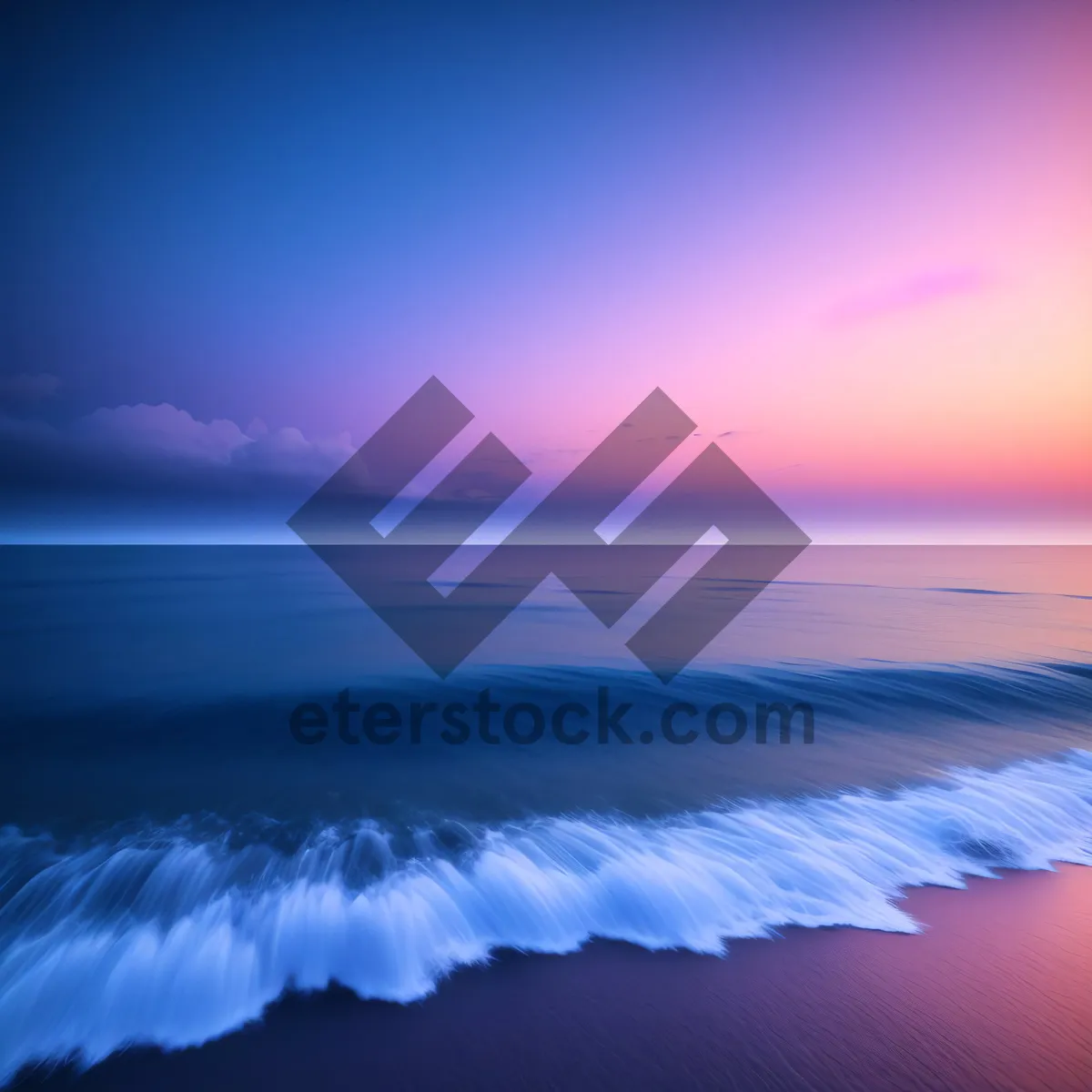 Picture of Vibrant Sunset over Serene Beachscape