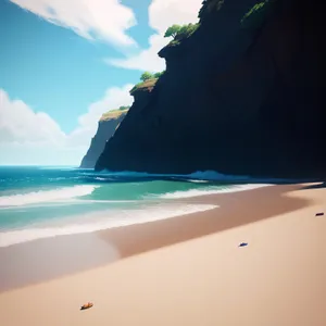 Tropical Paradise: Serene Beachscape With Turquoise Waters