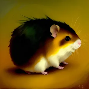 Furry Hamster Poses for Adorable Portrait